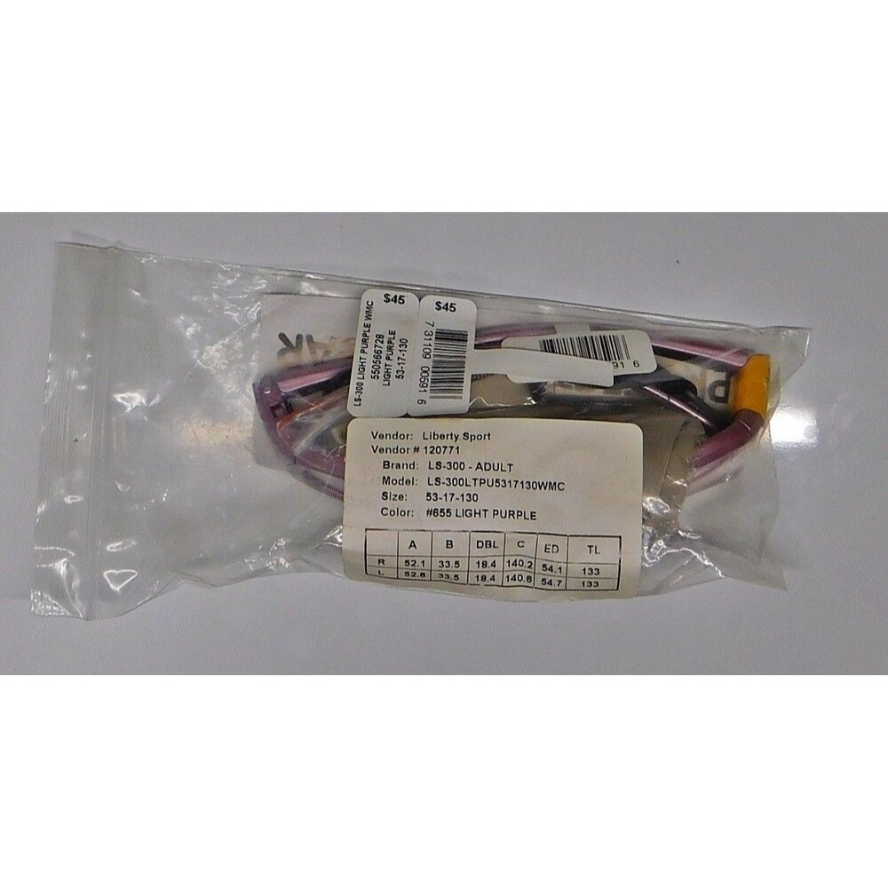 New Liberty Sport Rec Specs LS-300 Goggles Glasses Frame Light Purple 53-17-130